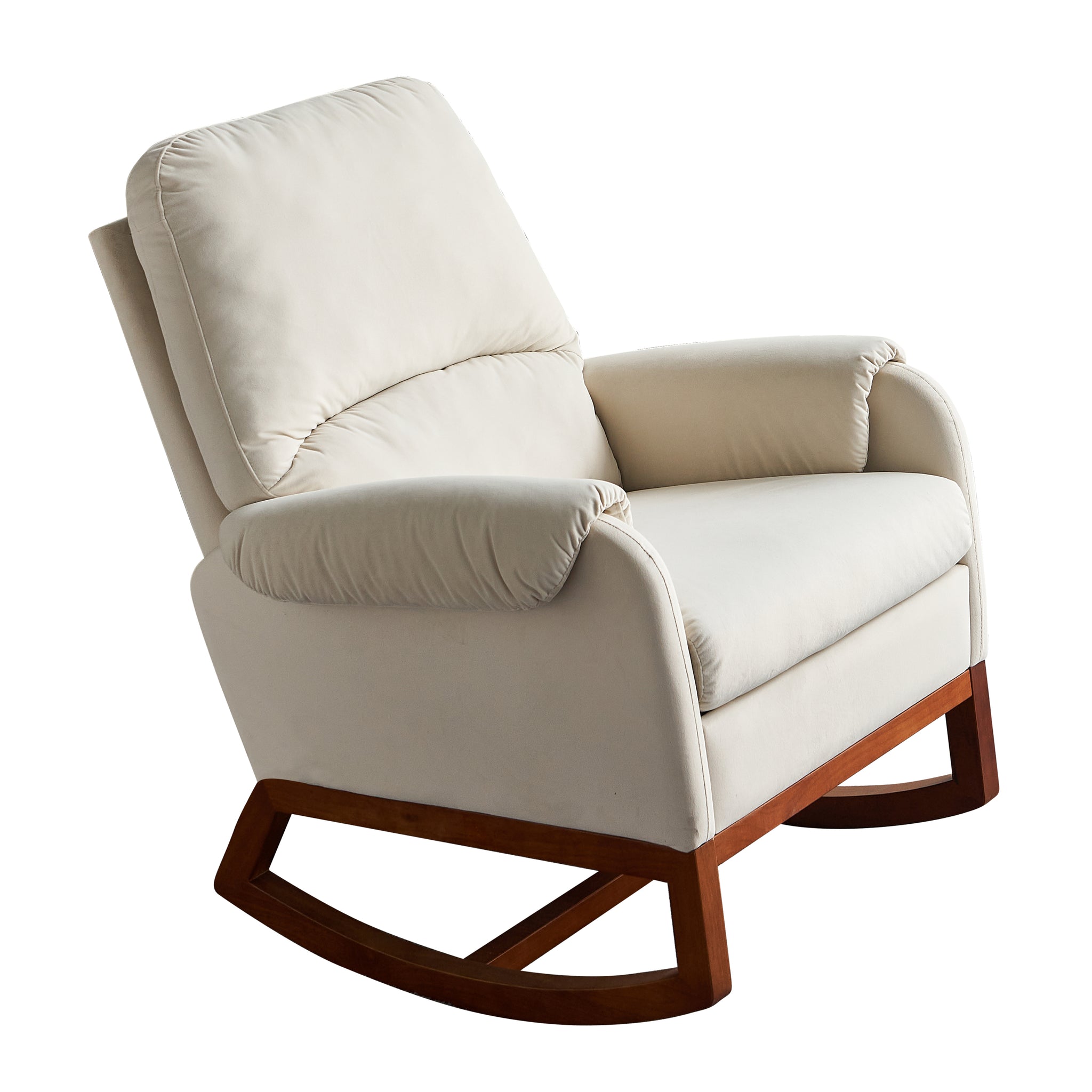 Modern Comfortable Velvet Rocking Chair for