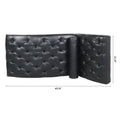 Upholstered Chaise Lounge Black Pu