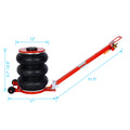 5T Triple Bag Air Jack ,Pneumatic Jack 3 Bag ,Lifting 16In Capacity 5T 11000Lbs,Easy Collapsing Terrain,Red Color Red Steel