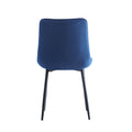 Dining Chair 2Pcs Blue Modern Style Technology Suitable For Restaurants, Cafes, Taverns, Offices, Living Rooms, Reception Rooms.Simple Structure, Easy Installation. Blue Polyester Velvet
