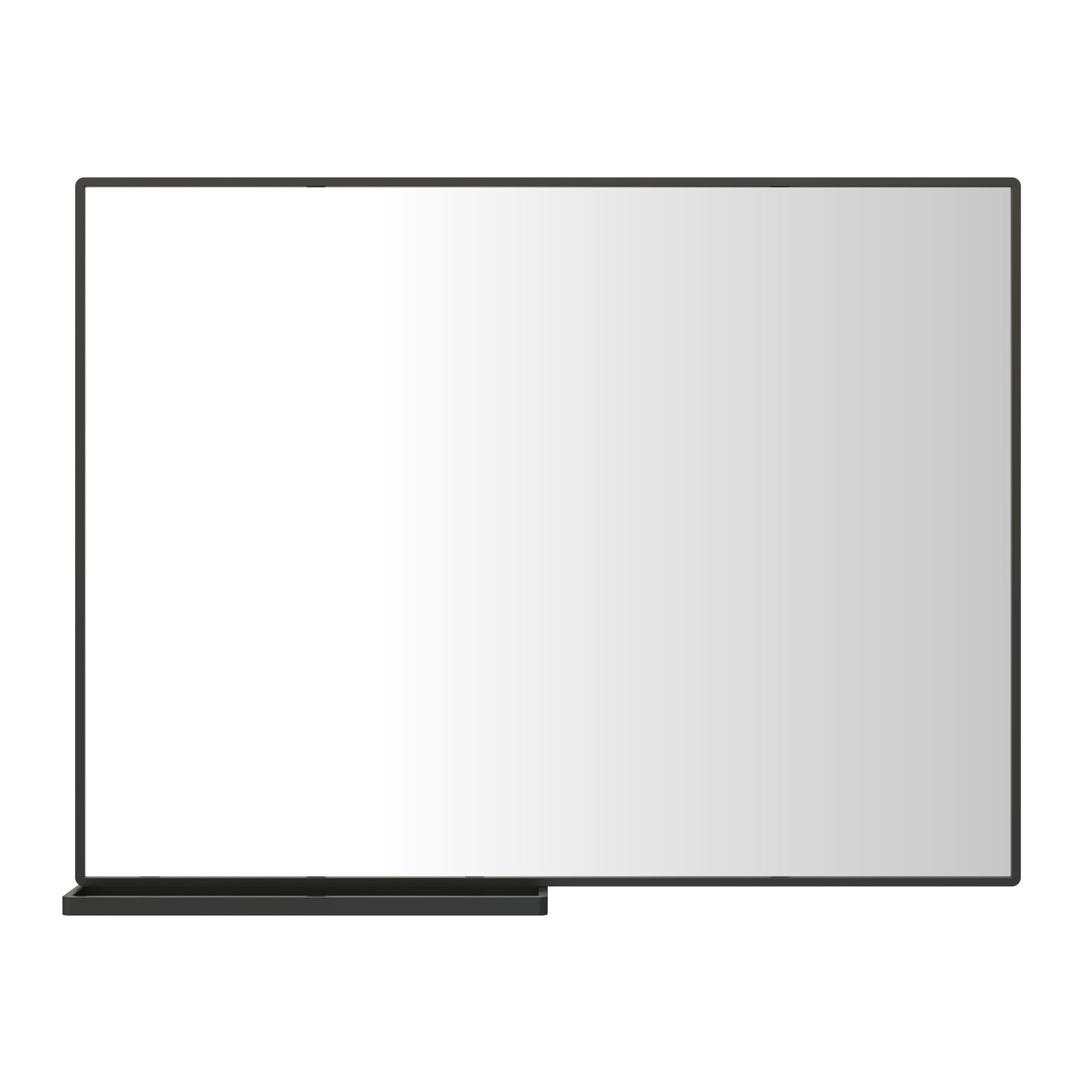 Modern Bathroom Mirror With Storage Shelf Rectangular Black Wall Mirrors For Bathroom Living Room Bedroom Hanging Mirror Aluminum Frame 40X30 Inch Black Aluminium