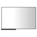 Modern Bathroom Mirror With Storage Shelf Rectangular Black Wall Mirrors For Bathroom Living Room Bedroom Hanging Mirror Aluminum Frame 48X30 Inch Black Aluminium