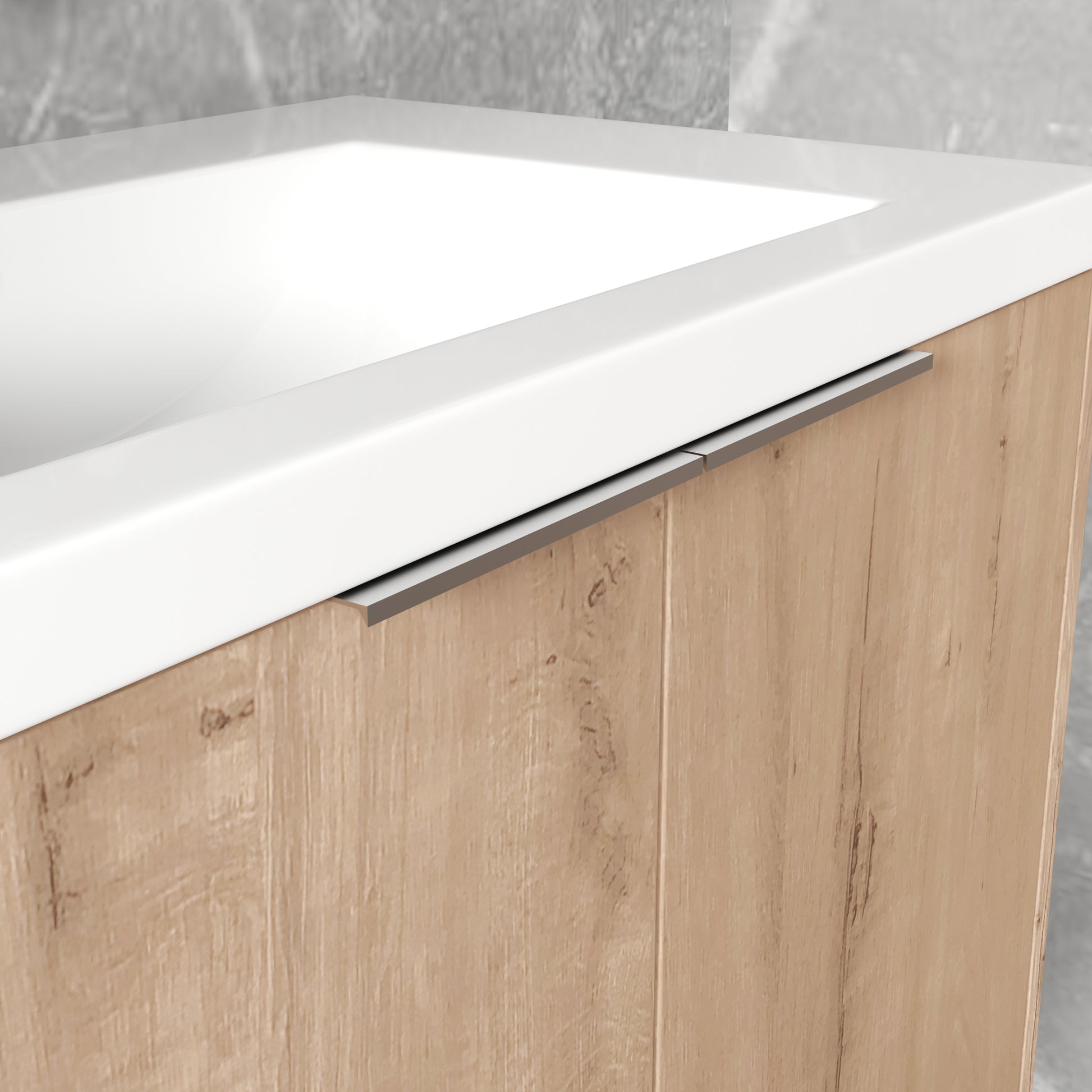 72" Wall Mounted Bathroom Vanity With Sink And Side Cabinet, Soft Close Doors,00112Imo 00630Imox2 00612Gwh Combination Cabinet Kd Packing Imitative Oak Bathroom Modern Plywood Plywood