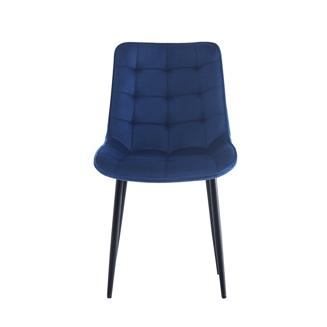 Dining Chair 2Pcs Blue Modern Style Technology Suitable For Restaurants, Cafes, Taverns, Offices, Living Rooms, Reception Rooms.Simple Structure, Easy Installation. Blue Polyester Velvet