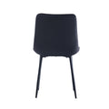 Dining Chair 2Pcs Black Modern Style Technology Suitable For Restaurants, Cafes, Taverns, Offices, Living Rooms, Reception Rooms.Simple Structure, Easy Installation. Black Velvet