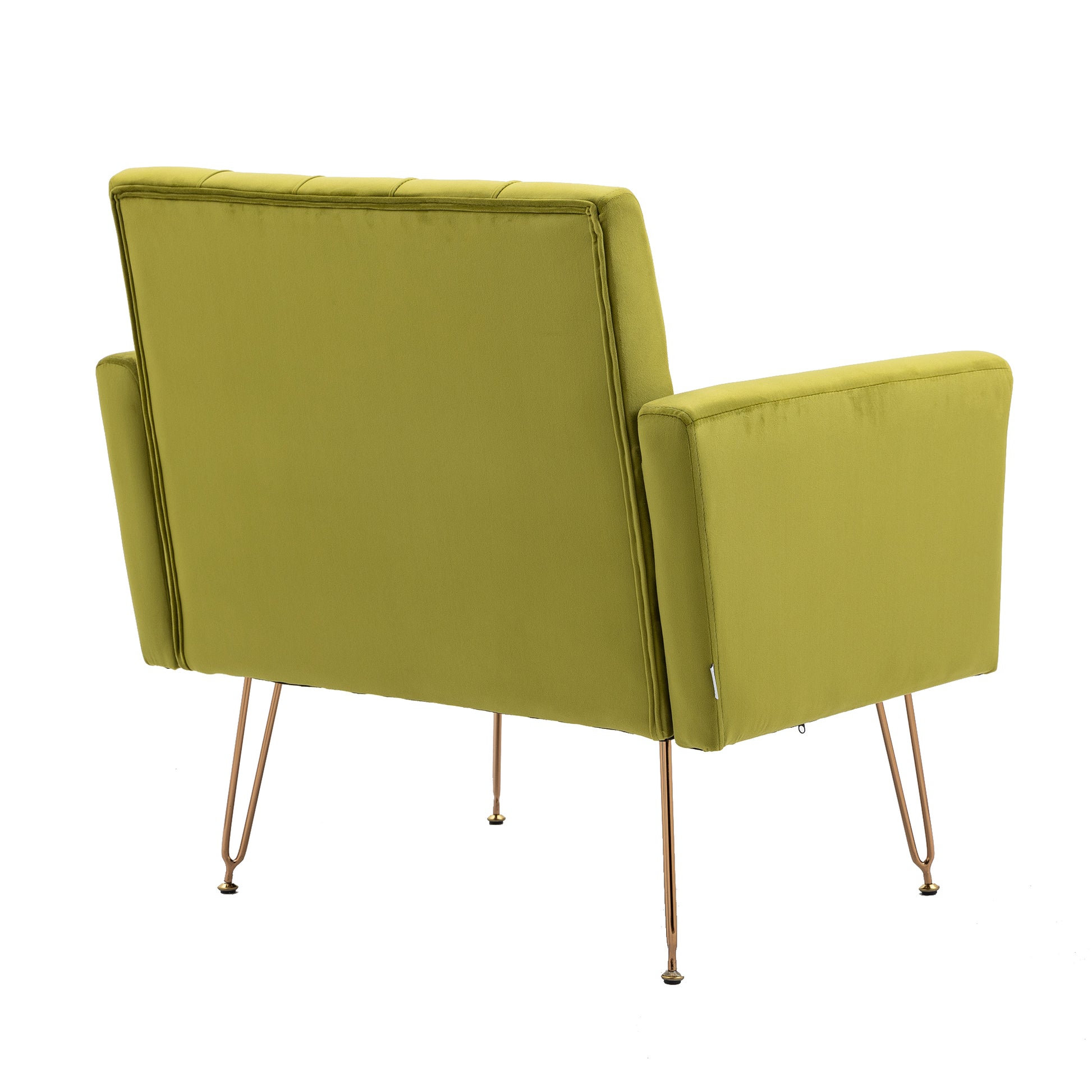 Coolmore Velvet Armchair Single Sofa Modern Tufted Upholstered Side Reading Chairs With Arm And Gold Metal Leg For Living Room Bedroom Olive Green Olive Green Foam Velvet