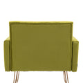 Coolmore Velvet Armchair Single Sofa Modern Tufted Upholstered Side Reading Chairs With Arm And Gold Metal Leg For Living Room Bedroom Olive Green Olive Green Foam Velvet