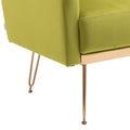 Coolmore Velvet Armchair Single Sofa Modern Tufted Upholstered Side Reading Chairs With Arm And Gold Metal Leg For Living Room Bedroom Olive Green Olive Green Foam Velvet