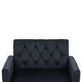 Coolmore Velvet Armchair Single Sofa Modern Tufted Upholstered Side Reading Chairs With Arm And Gold Metal Leg For Living Room Bedroom Black Black Foam Velvet