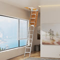 Household Aluminum Alloy Manual Lifting Attic Ladder silver-abs-aluminium