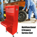 High Capacity Rolling Tool Chest with Wheels and red-steel
