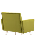 Coolmore Velvet Armchair Single Sofa Modern Tufted Upholstered Side Reading Chairs With Arm And Gold Metal Leg For Living Room Bedroom Olive Green Olive Green Foam Velvet