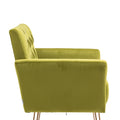 Coolmore Velvet Armchair Single Sofa Modern Tufted Upholstered Side Reading Chairs With Arm And Gold Metal Leg For Living Room Bedroom Olive Green Olive Green Foam Velvet