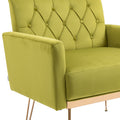 Coolmore Velvet Armchair Single Sofa Modern Tufted Upholstered Side Reading Chairs With Arm And Gold Metal Leg For Living Room Bedroom Olive Green Olive Green Foam Velvet