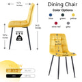 Yellow Velvet Dining Chairs Set Of 4 - Yellow Dry