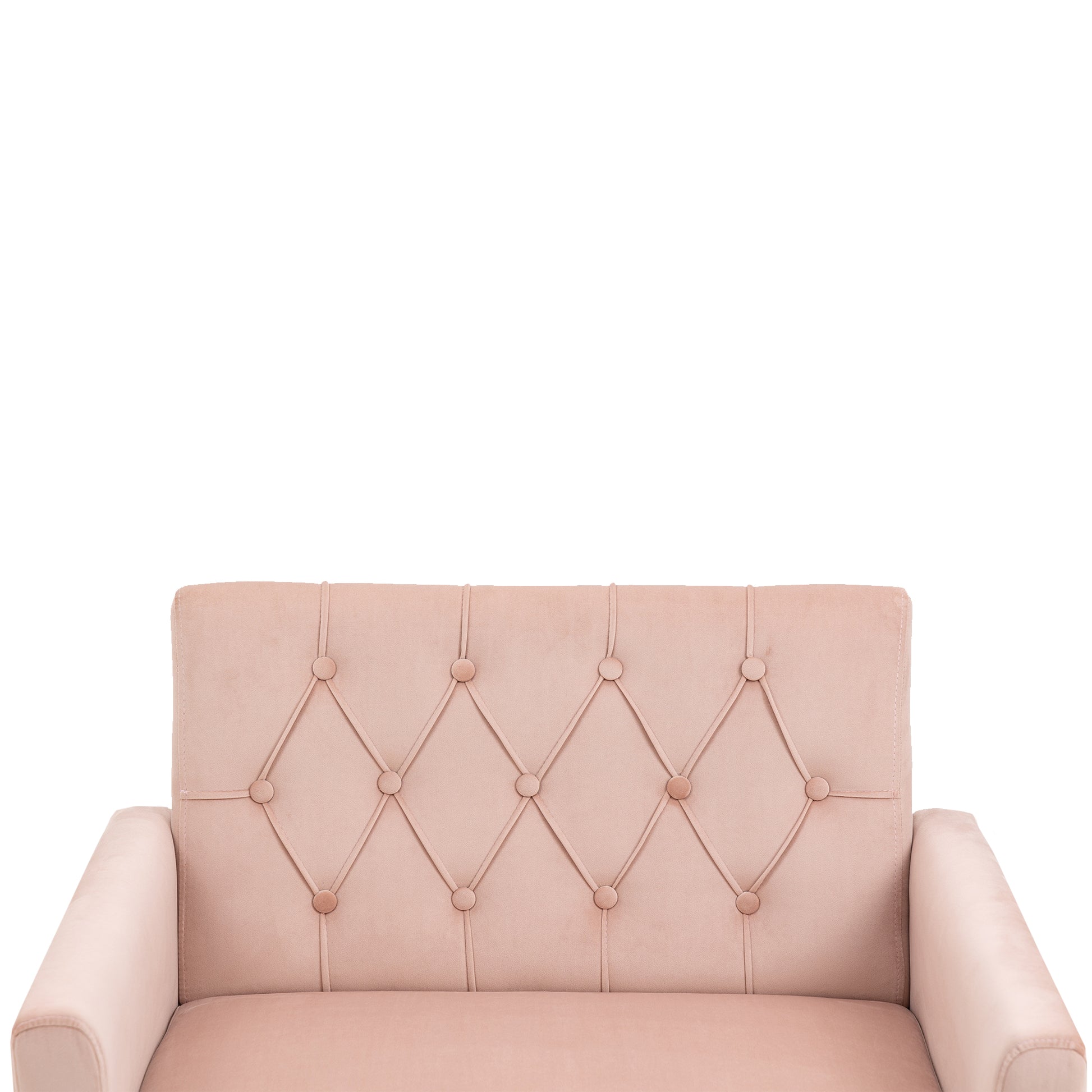 Coolmore Velvet Armchair Single Sofa Modern Tufted Upholstered Side Reading Chairs With Arm And Gold Metal Leg For Living Room Bedroom Pink Pink Foam Velvet