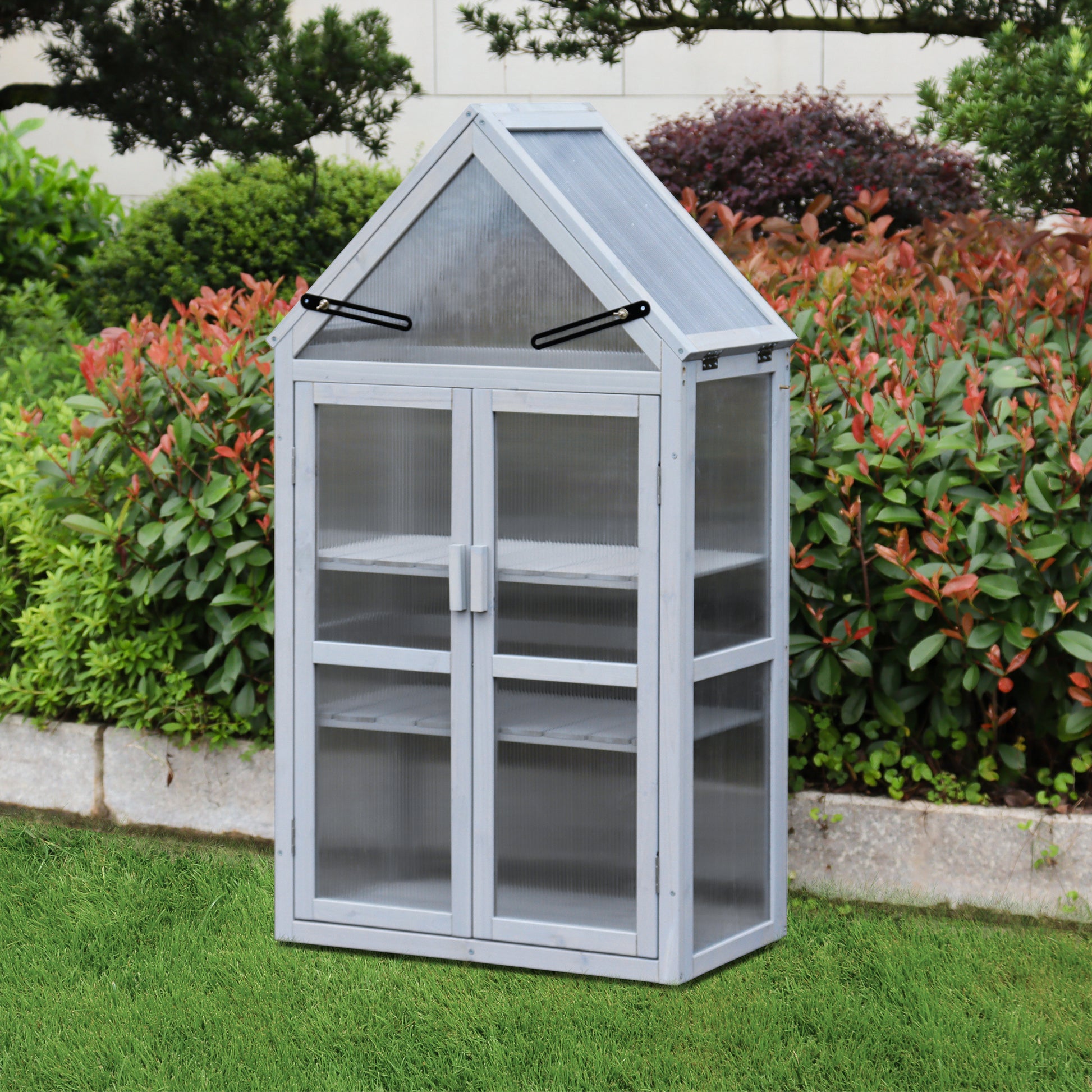 small plant glass house Mini Greenhouse Kit Outdoor Plant Stand, Small Green House, Plant Stand Indoor, Green Houses For Outside, Indoor Garden & Patio Accessories Indoor