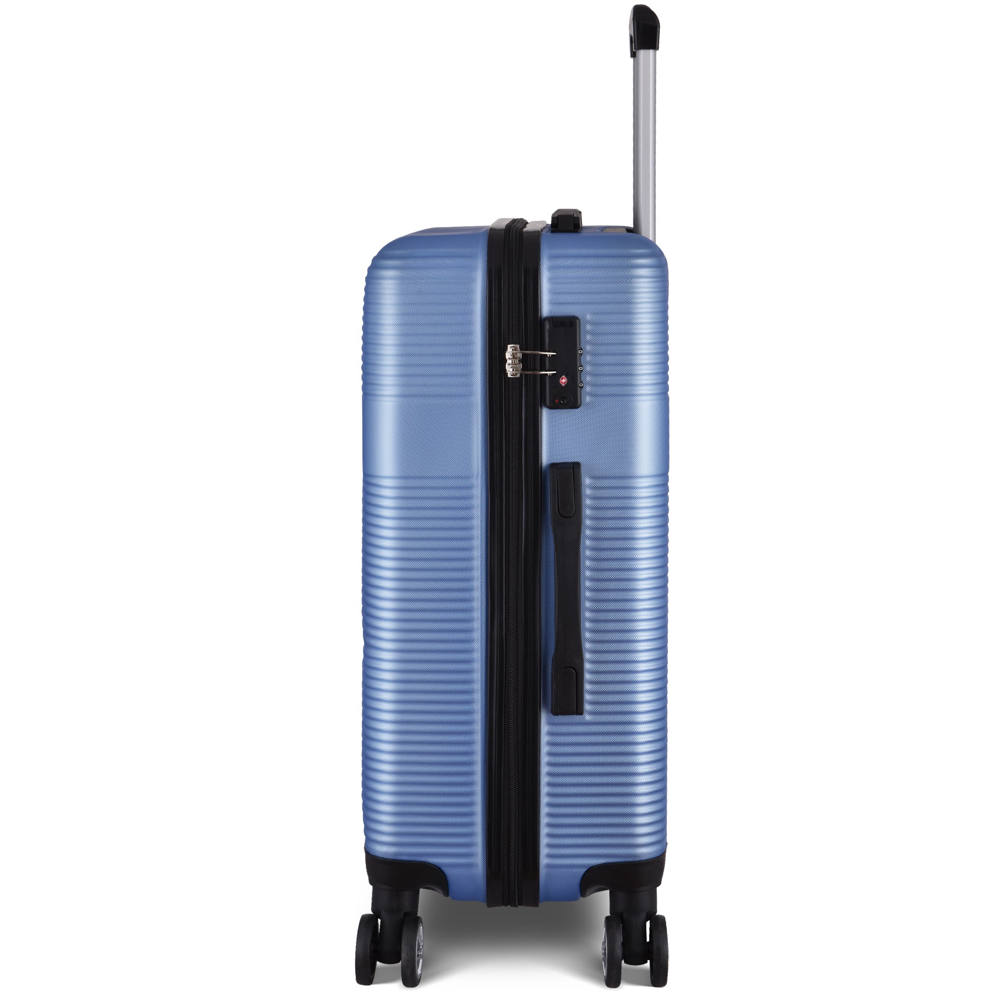 3 Piece Luggage with TSA Lock ABS, Durable Luggage light blue-abs