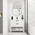 36 Inch Bathroom Vanity Plywood With 2 Drawers,36X18 2 White Bathroom Freestanding Plywood