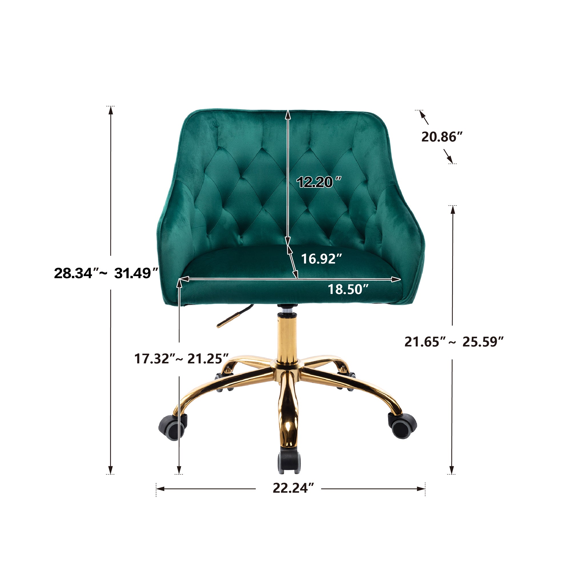 COOLMORE Swivel Shell Chair for Living Room Bed Room green-metal