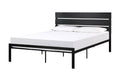 Black Metal Frame Queen Size Bed 1Pc Queen Black Metal Bedroom Metal