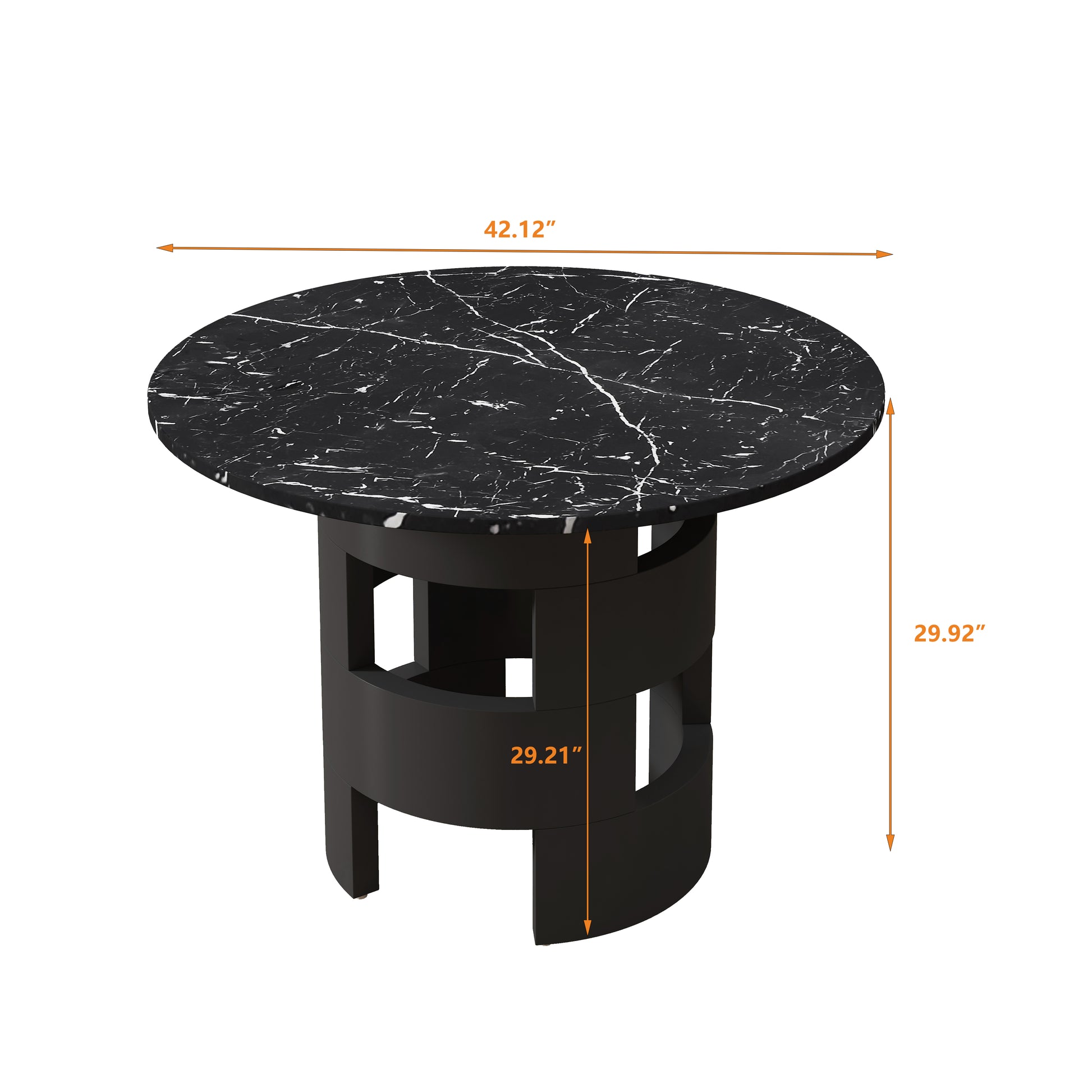 Dining Table Black Mdf