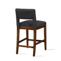 Rockwell Grey Counter Stool Dawn Grey Foam Solid Wood