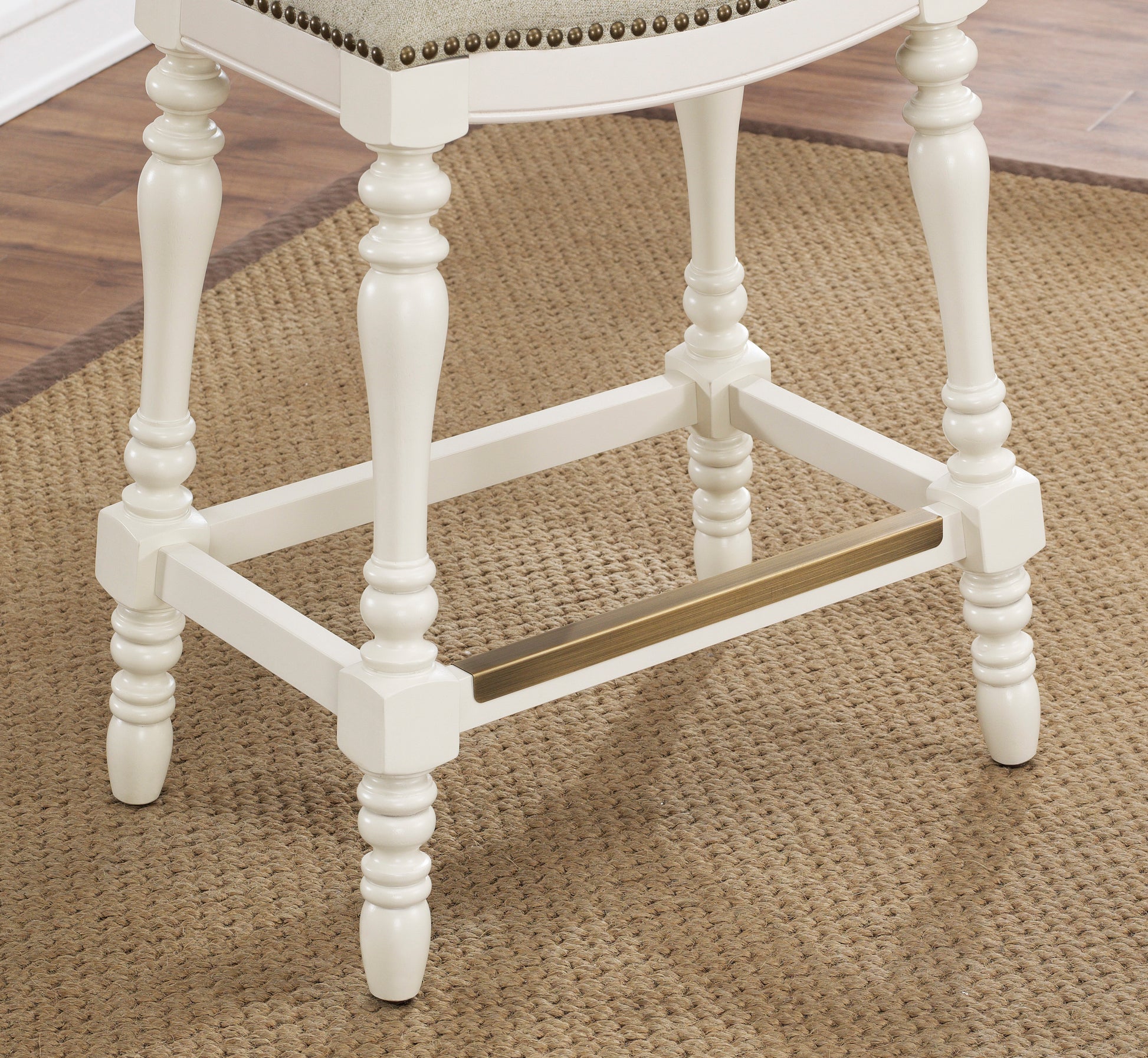 Hamlet Saddle Seat Counter Stool Beige Foam Solid Wood