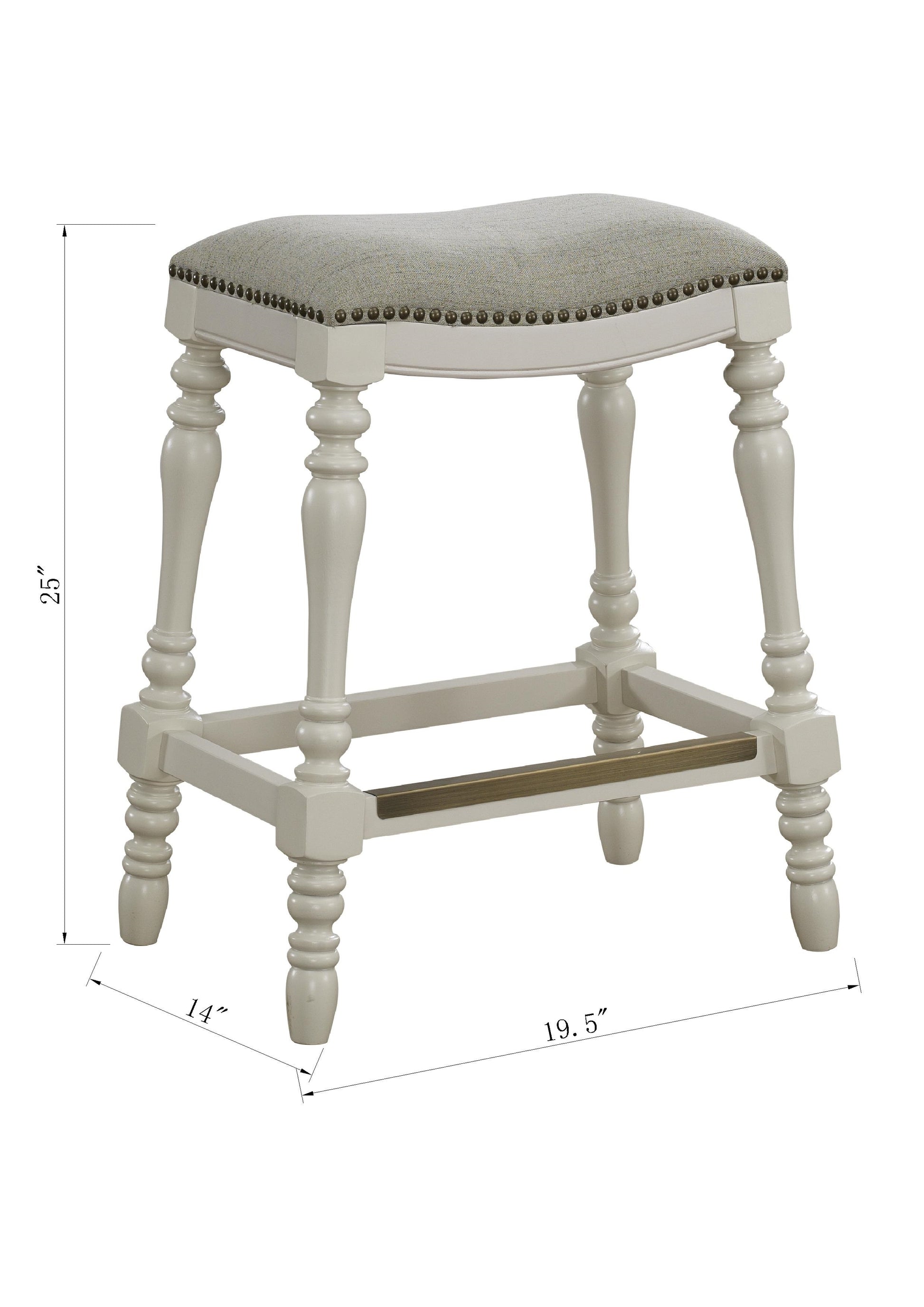 Hamlet Saddle Seat Counter Stool Beige Foam Solid Wood