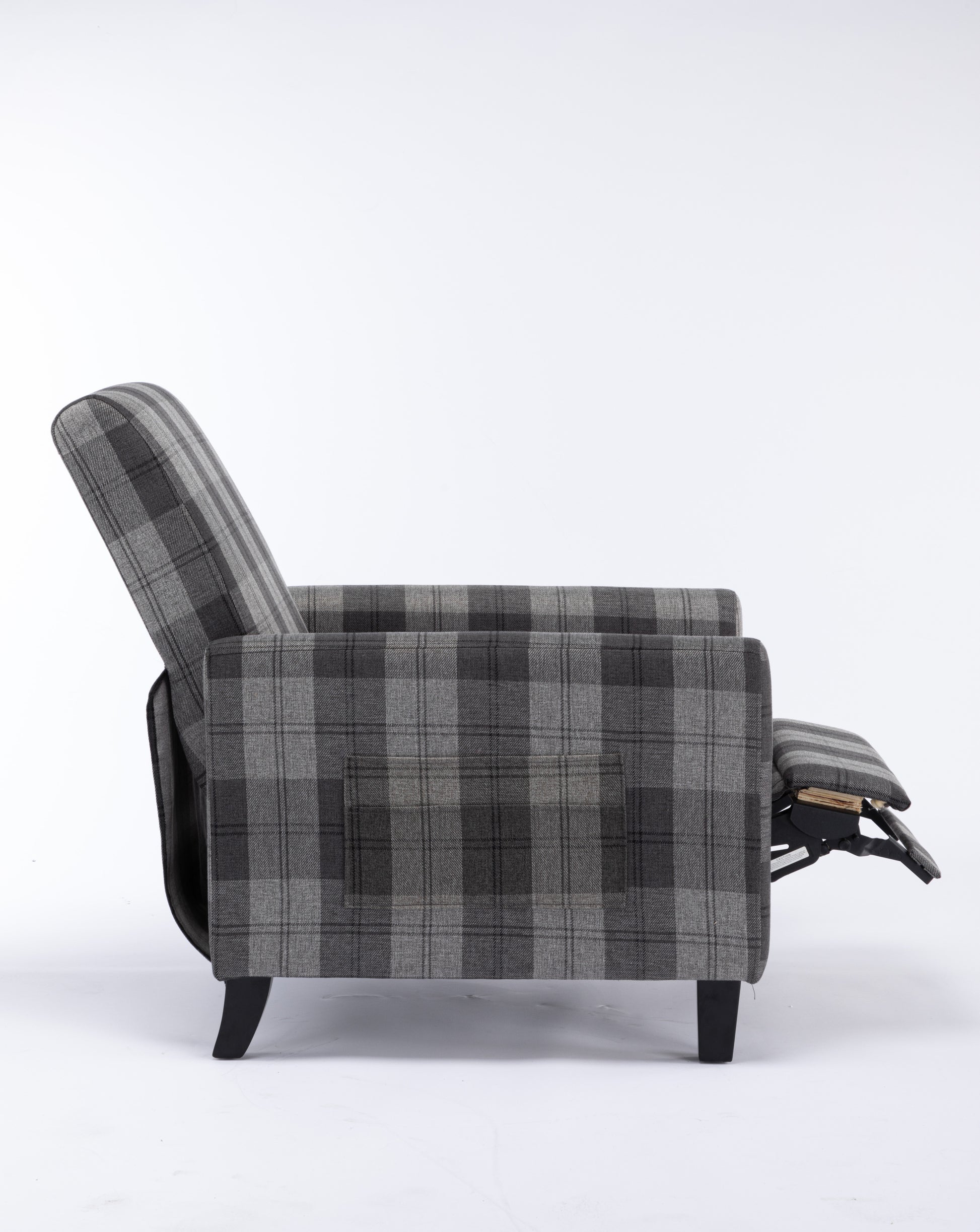 Grey Recline Chair,The Cloth Chair Is Convenient For Home Use, Comfortable And The Cushion Is Soft,Easy To Adjust Backrest Angle Grey Mix Textile