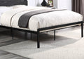 Black Metal Frame Queen Size Bed 1Pc Queen Black Metal Bedroom Metal