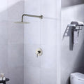 Wall Mounted Shower Faucet In Brushed Nickel Valve Included Brushed Nickel Brass
