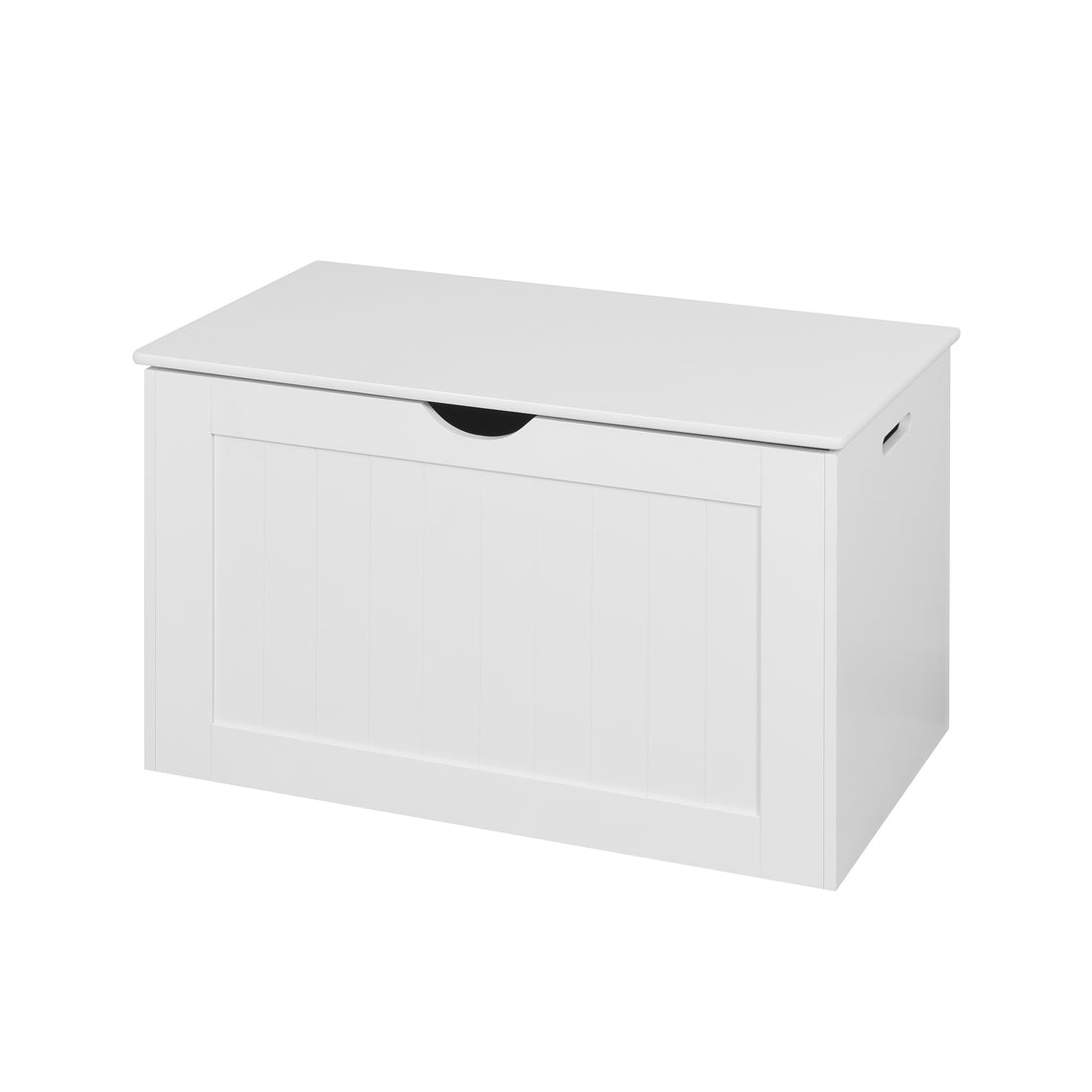 White Lift Top Entryway Storage Cabinet With 2 Safety Hinge, Wooden Toy Box White Mdf