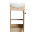 Freestanding 18 Inch Bathroom Vanity, Small Bathroom plain light oak-1-bathroom-freestanding-plywood