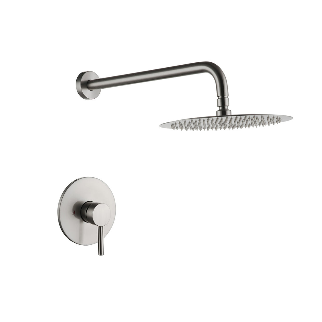 Wall Mounted Shower Faucet In Brushed Nickel Valve Included Brushed Nickel Brass