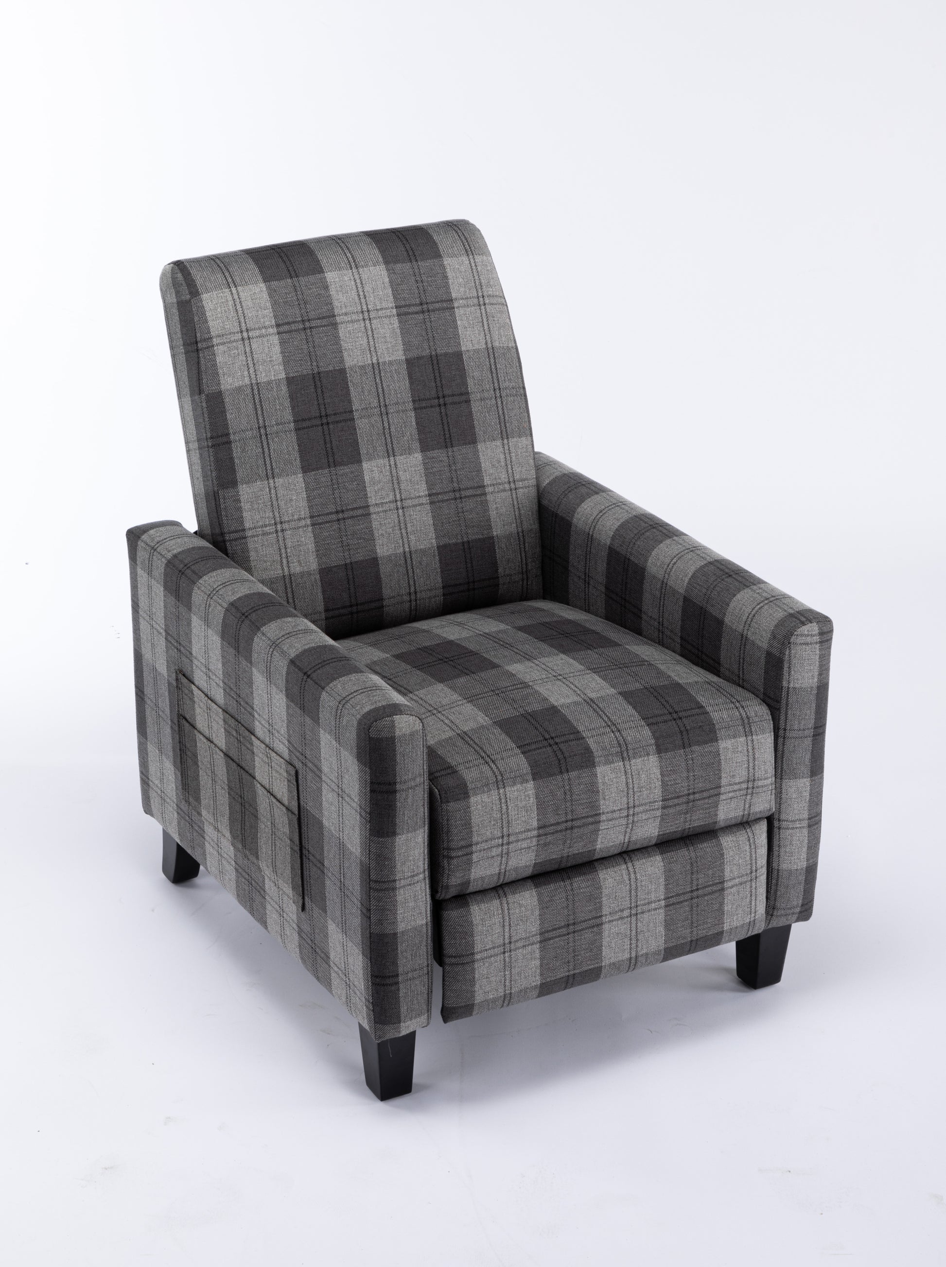 Grey Recline Chair,The Cloth Chair Is Convenient For Home Use, Comfortable And The Cushion Is Soft,Easy To Adjust Backrest Angle Grey Mix Textile