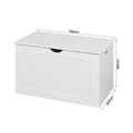 White Lift Top Entryway Storage Cabinet With 2 Safety Hinge, Wooden Toy Box White Mdf