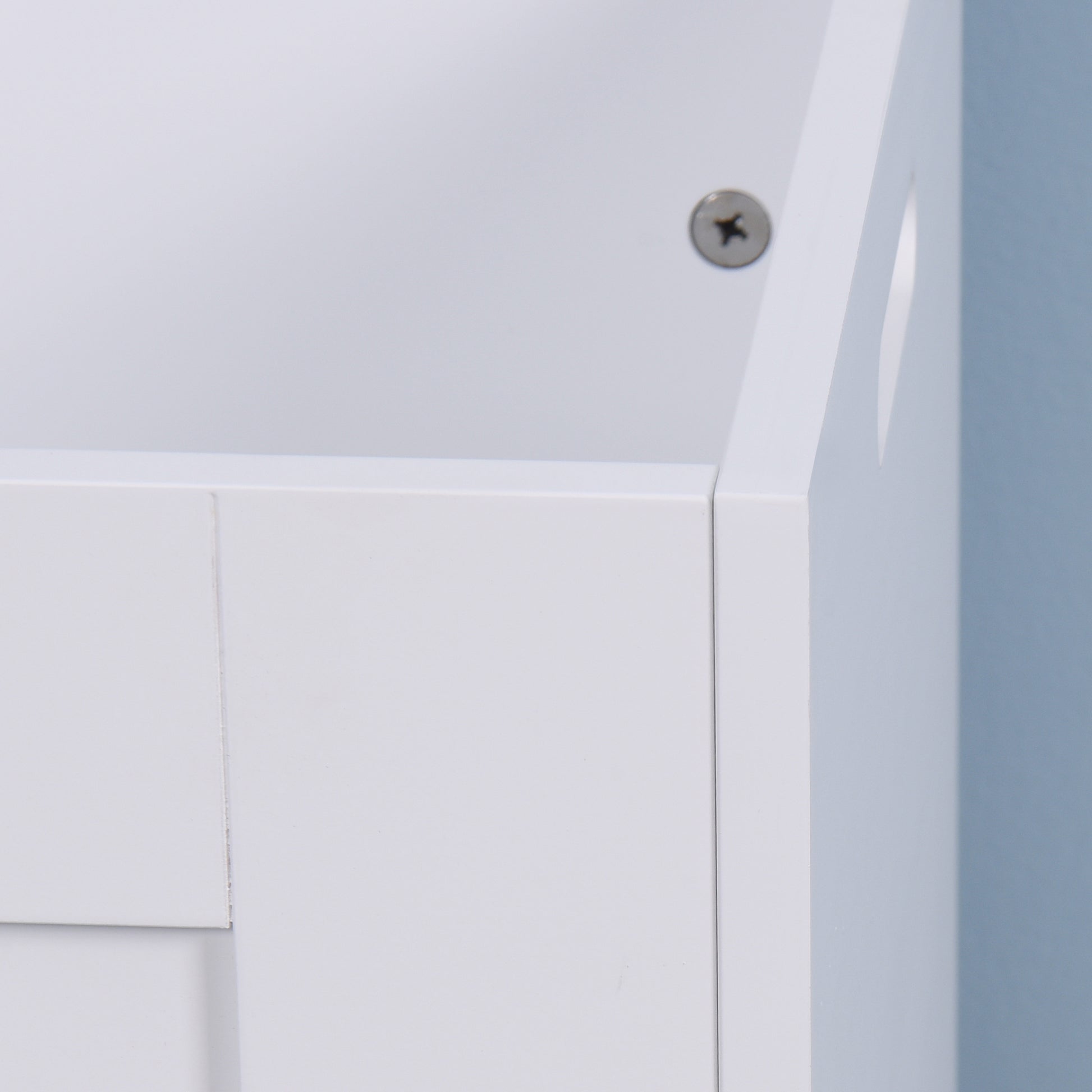 White Lift Top Entryway Storage Cabinet With 2 Safety Hinge, Wooden Toy Box White Mdf