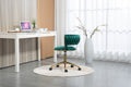 Coolmore Home Office Desk Chair, Vanity Chair, Modern Adjustable Home Computer Executive Chair Swivel Task Chair For Small Space, Living Room, Make Up, Studying Emerald Polyester