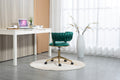 Coolmore Home Office Desk Chair, Vanity Chair, Modern Adjustable Home Computer Executive Chair Swivel Task Chair For Small Space, Living Room, Make Up, Studying Emerald Polyester