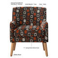 Accent Chair For Living Room Brown Mix Polyester Fabric