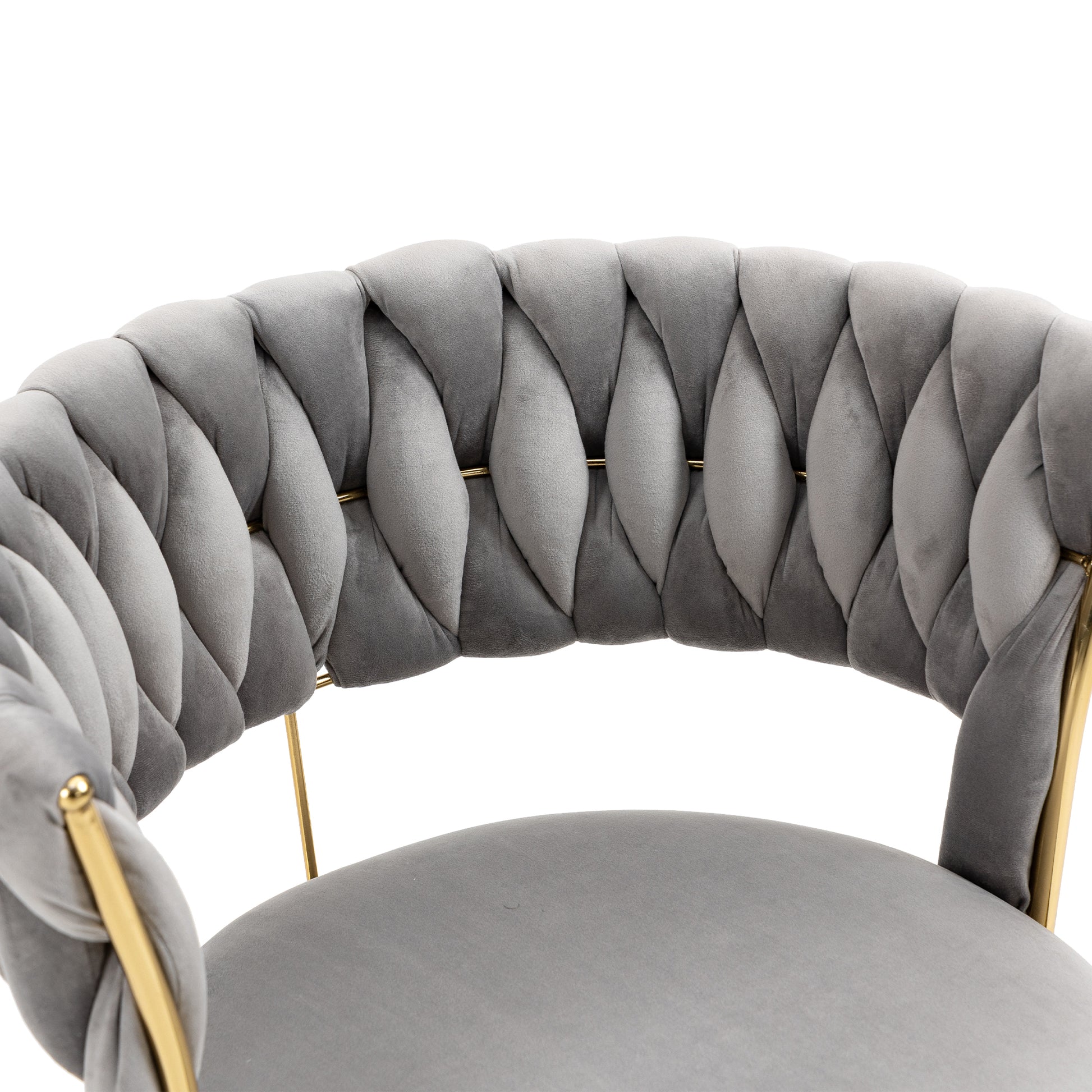 Coolmore Home Office Desk Chair, Vanity Chair, Modern Adjustable Home Computer Executive Chair Swivel Task Chair For Small Space, Living Room, Make Up, Studying Gray Polyester