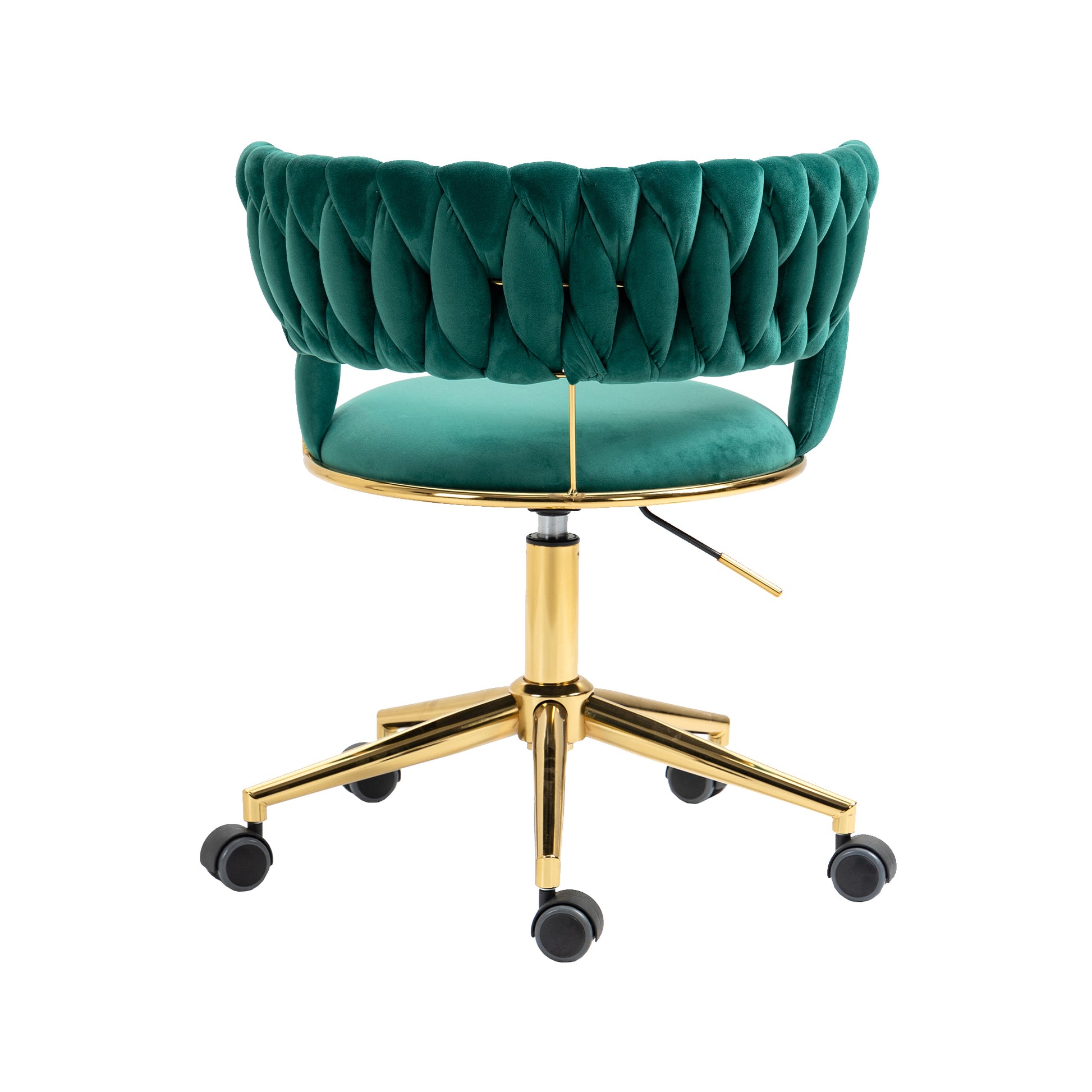 Coolmore Home Office Desk Chair, Vanity Chair, Modern Adjustable Home Computer Executive Chair Swivel Task Chair For Small Space, Living Room, Make Up, Studying Emerald Polyester