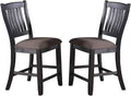 Transitional Dining Room 7pc Set Dark Coffee gray-wood-dining room-solid