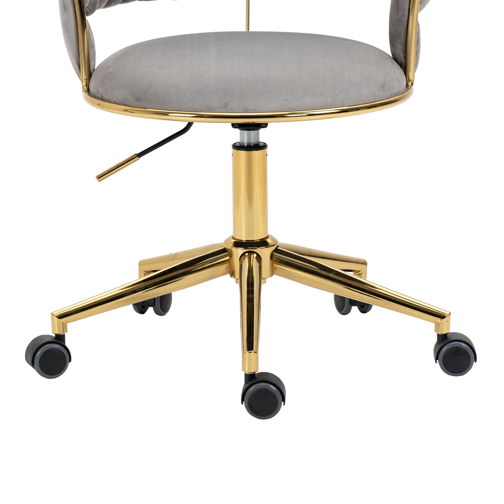 Coolmore Home Office Desk Chair, Vanity Chair, Modern Adjustable Home Computer Executive Chair Swivel Task Chair For Small Space, Living Room, Make Up, Studying Gray Polyester