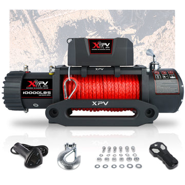 Xpv Electric Winch 10000 Lbs 12v Synthetic Rope