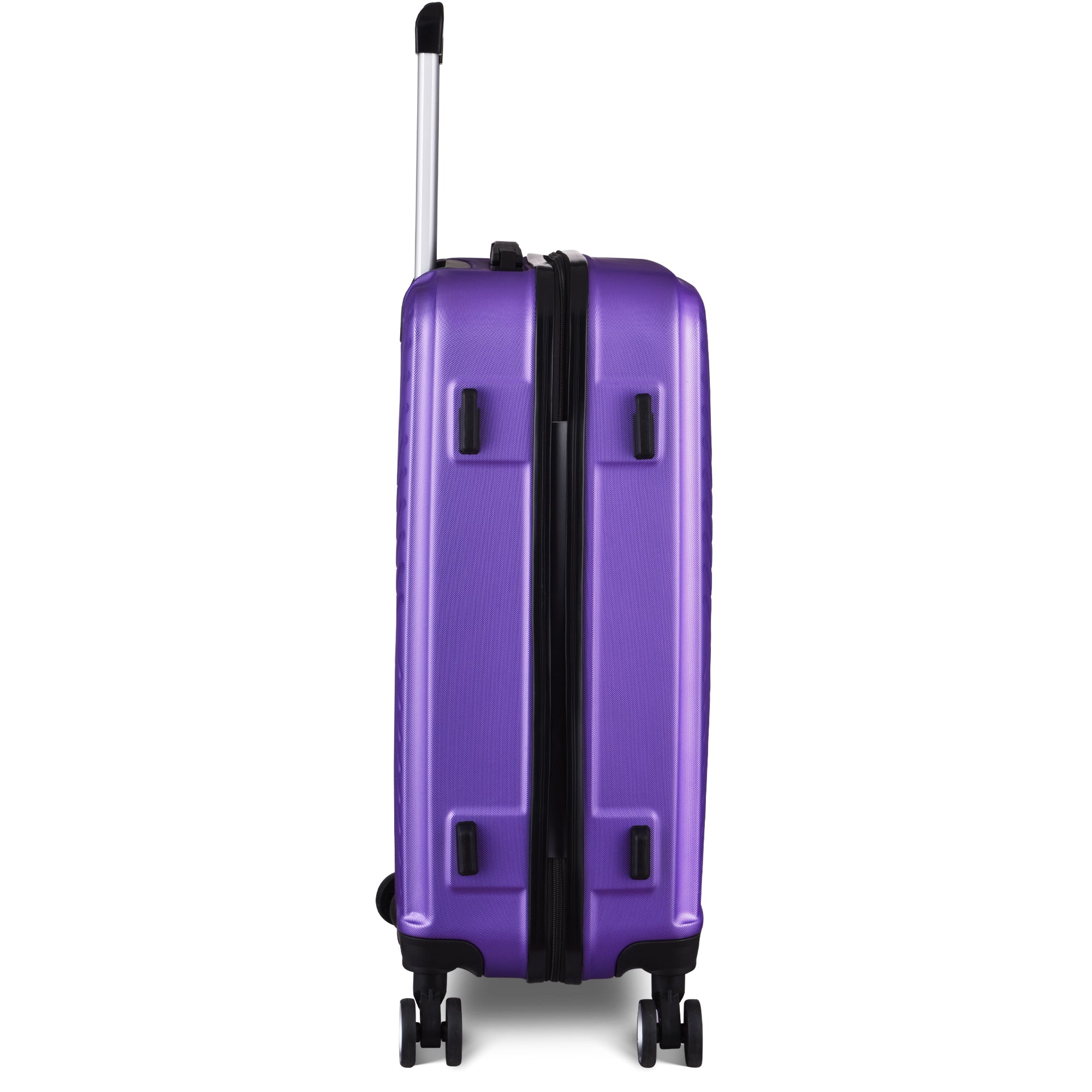 Luggage Sets 3 Piece Suitcase Set Hard Shell Carry on purple-abs