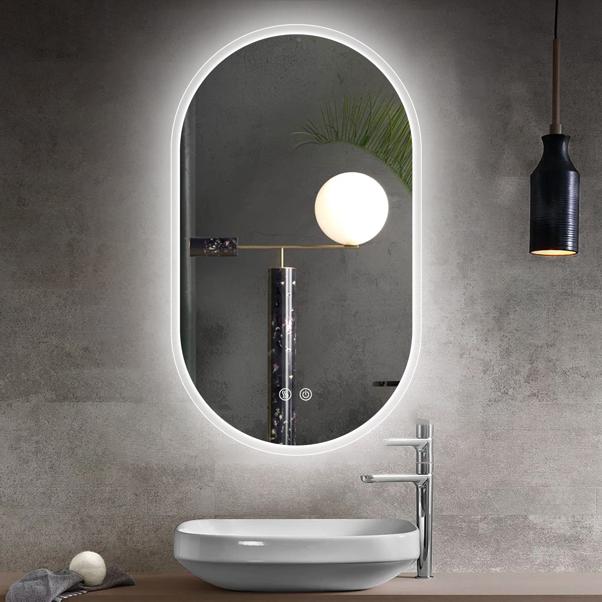 26X18 Inch Three Color Smart Bathroom Mirror With