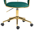 Coolmore Home Office Desk Chair, Vanity Chair, Modern Adjustable Home Computer Executive Chair Swivel Task Chair For Small Space, Living Room, Make Up, Studying Emerald Polyester