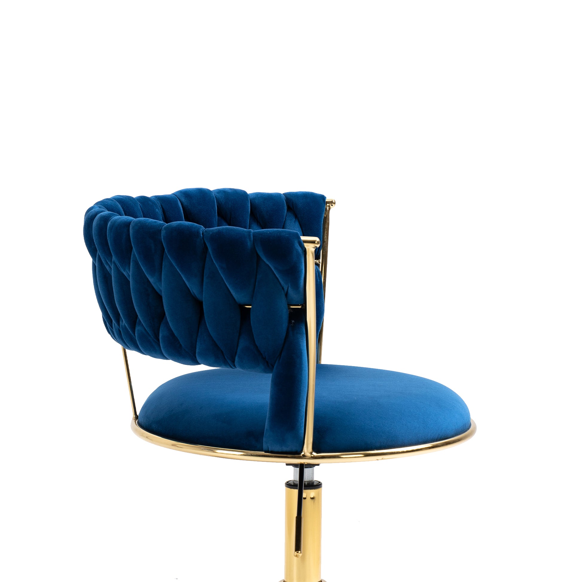 Coolmore Home Office Desk Chair, Vanity Chair, Modern Adjustable Home Computer Executive Chair Swivel Task Chair For Small Space, Living Room, Make Up, Studying Navy Polyester